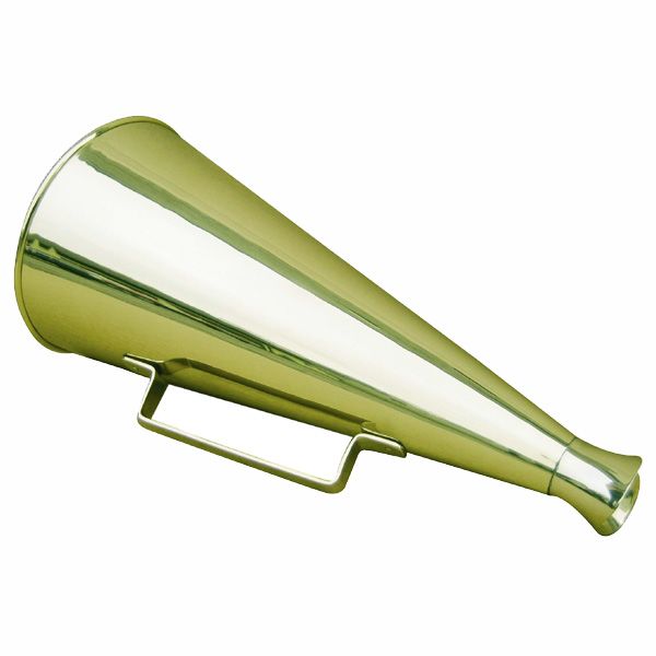 megaphon-messing Megaphon Nebelhorn Messing 34 cm Signalhorn Horn Fanfare Stadionhorn Tröte
