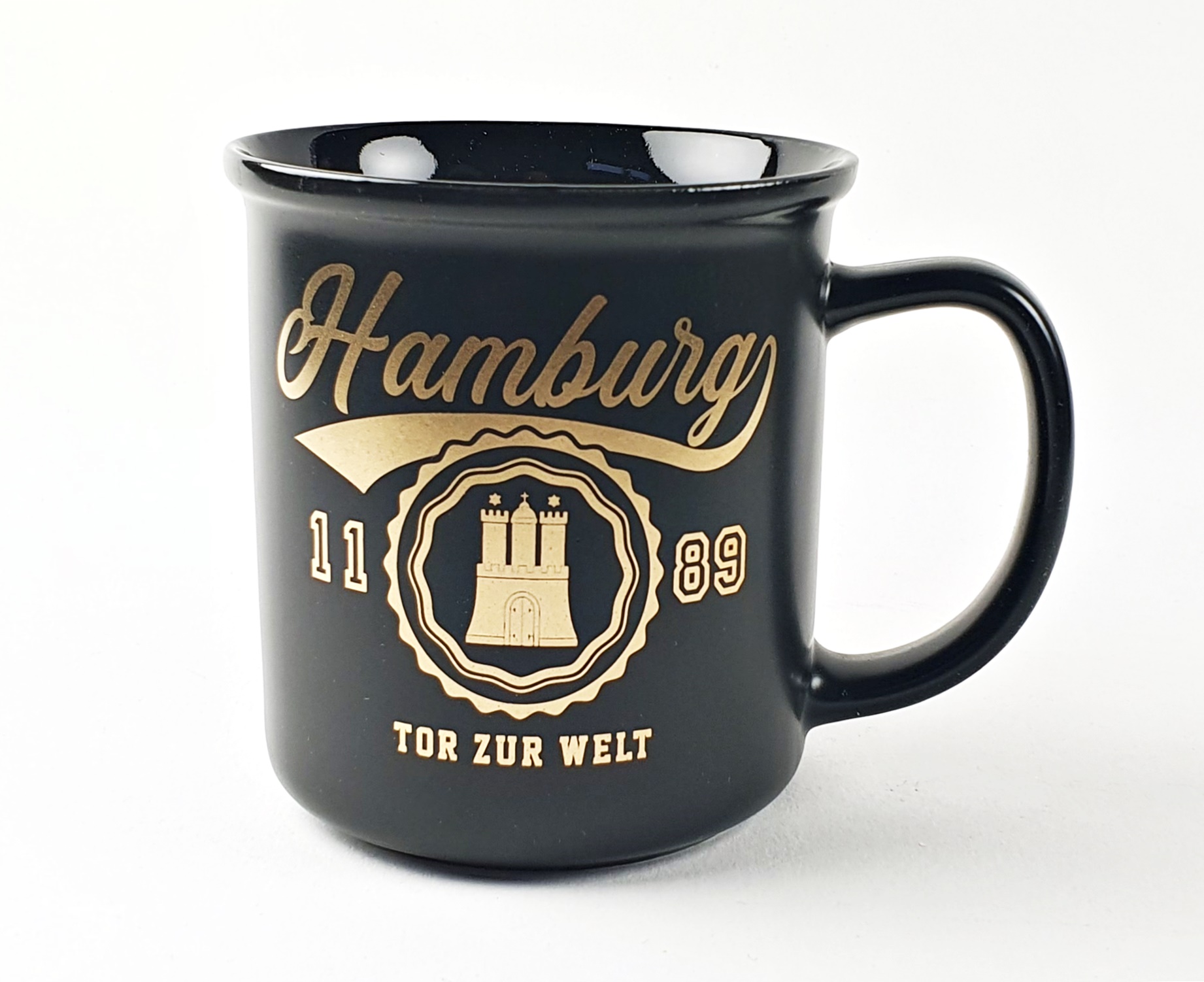 Hamburg Becher Schwarz Tor zur Welt Hamburg Becher Schwarz Tor zur Welt