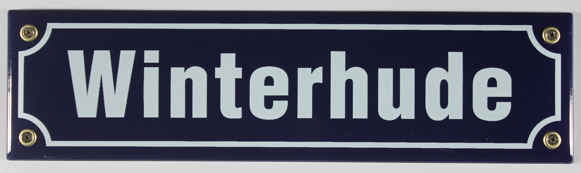 Strassenschild Winterhude 30x8 cm Stadtteil Souvenir Hamburg Emaille Schild Emaile Andenken