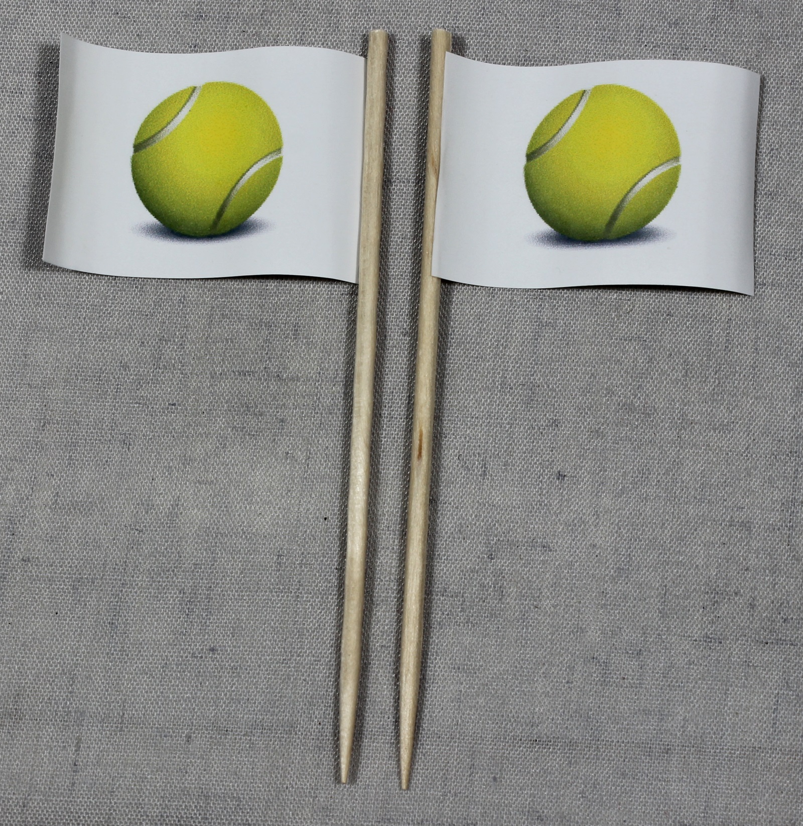 deko-picker-tennis Party-Picker Flagge Tennisball Tennis Papierfähnchen in Spitzenqualität 50 Stück Beutel