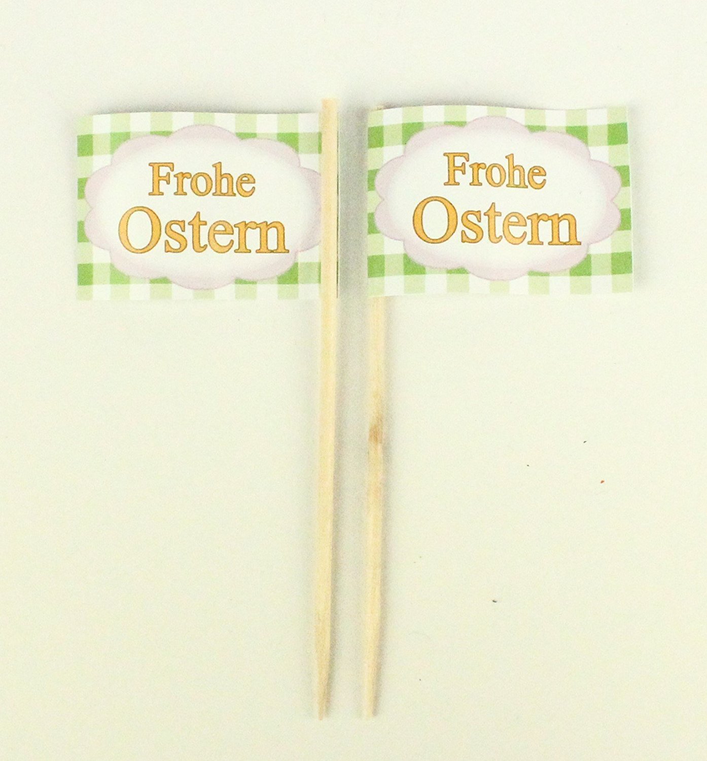 deko-picker-Frohe-Ostern Party-Picker Flagge Frohe Ostern Blume Papierfähnchen in Spitzenqualität 50 Stück Beutel