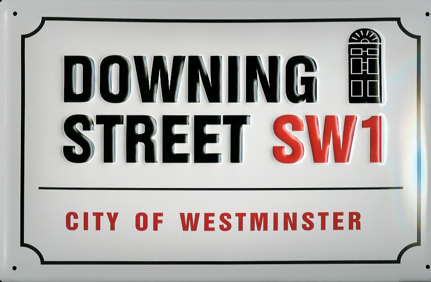 Blechschild Nostalgieschild Downing Street SW1 London England Strassenschild