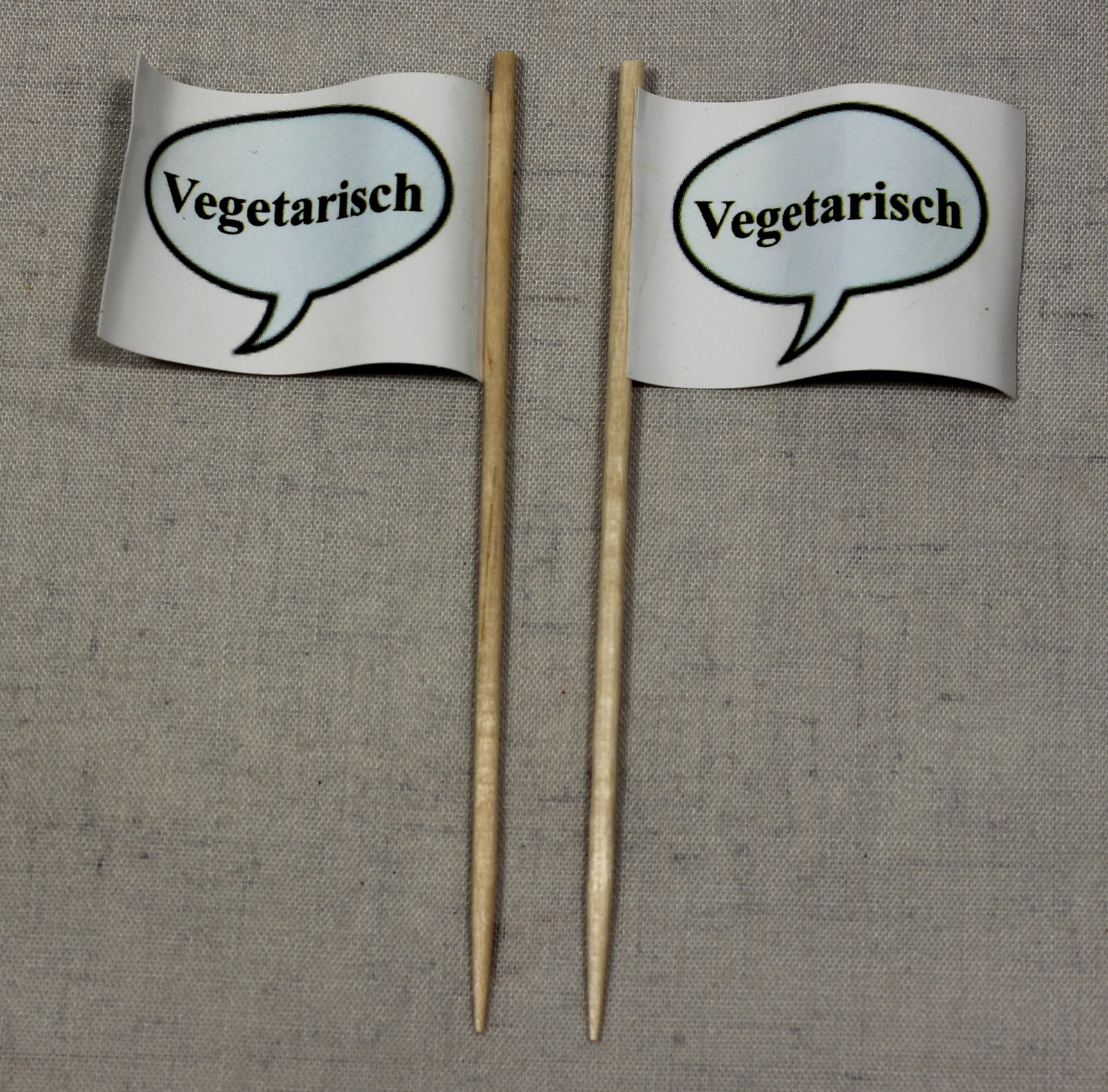deko-picker-vegetarisch Party-Picker Flagge Vegetarisch Papierfähnchen in Spitzenqualität 50 Stück Beutel