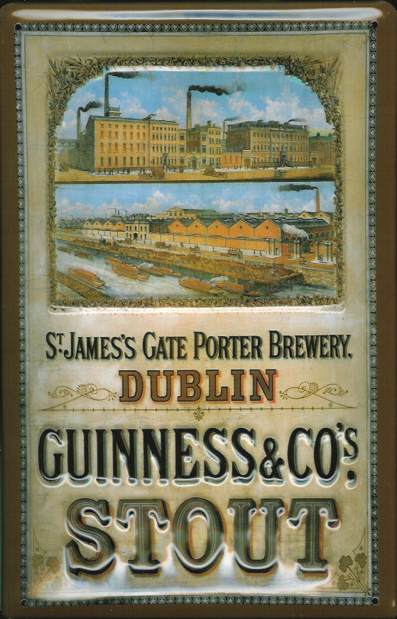 G843-James-Gate Blechschild Guinness Bier Brauerei St. James Gate Dublin Nostalgie Schild retro Werbung