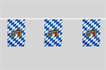 fk-bayw Bayern Raute mit Wappen Flaggenkette 6 Meter / 8 Flagge Fahne