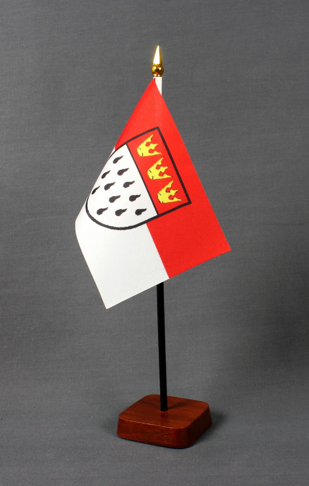 Kleine Tischflagge Köln 10x15 cm optional mit Tischfähnchenständer