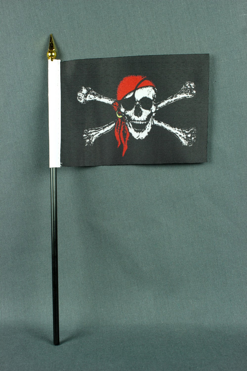 Kleine Tischflagge Pirat Piratenflagge 10x15 cm optional mit Tischfähnchenständer