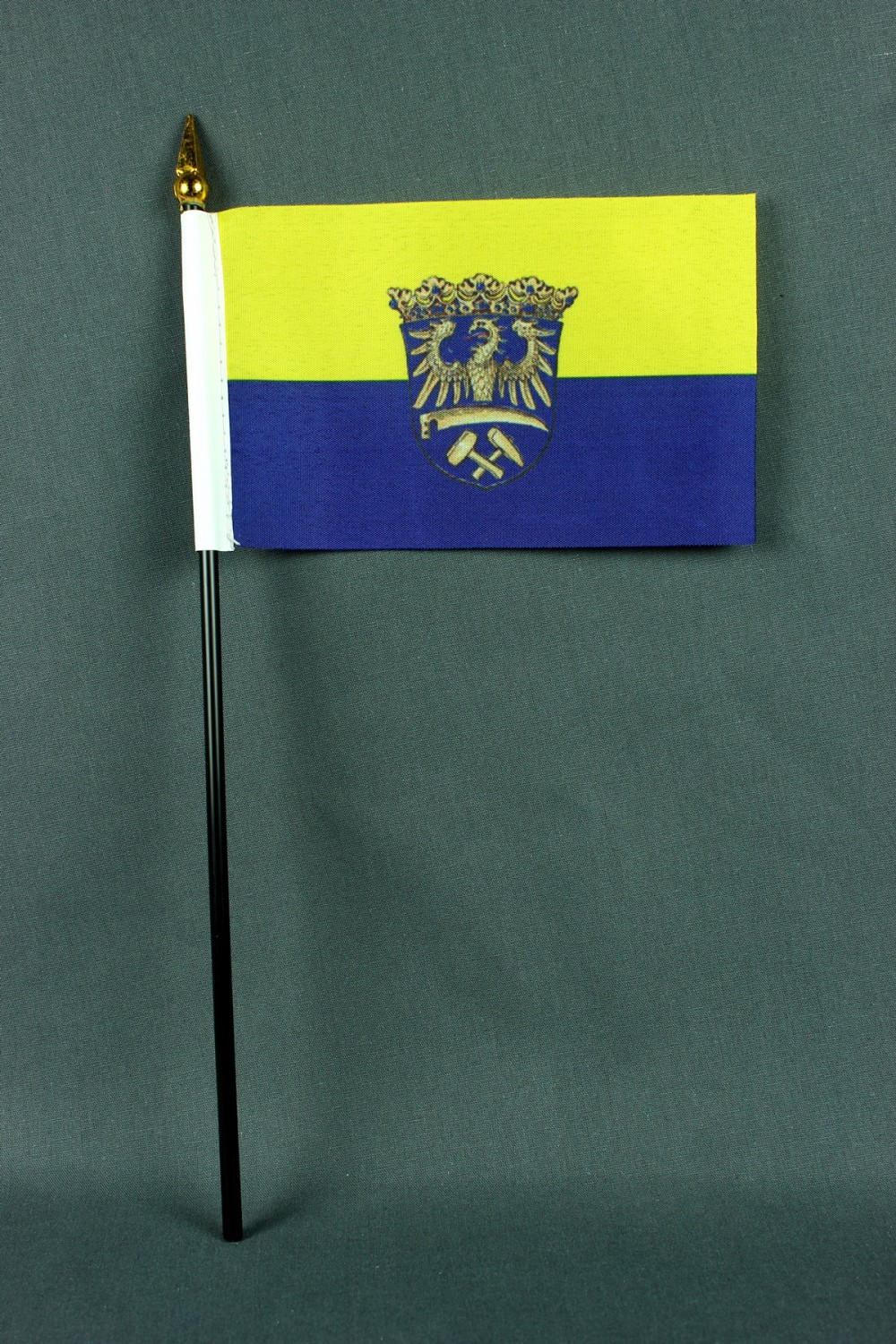 Kleine Tischflagge Oberschlesien 10x15 cm optional mit Tischfähnchenständer