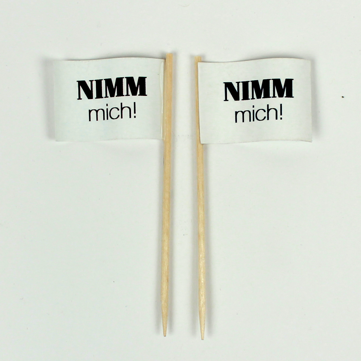 Nimm-mich-schwarz-weiss Party Picker Nimm mich! Papierfähnchen