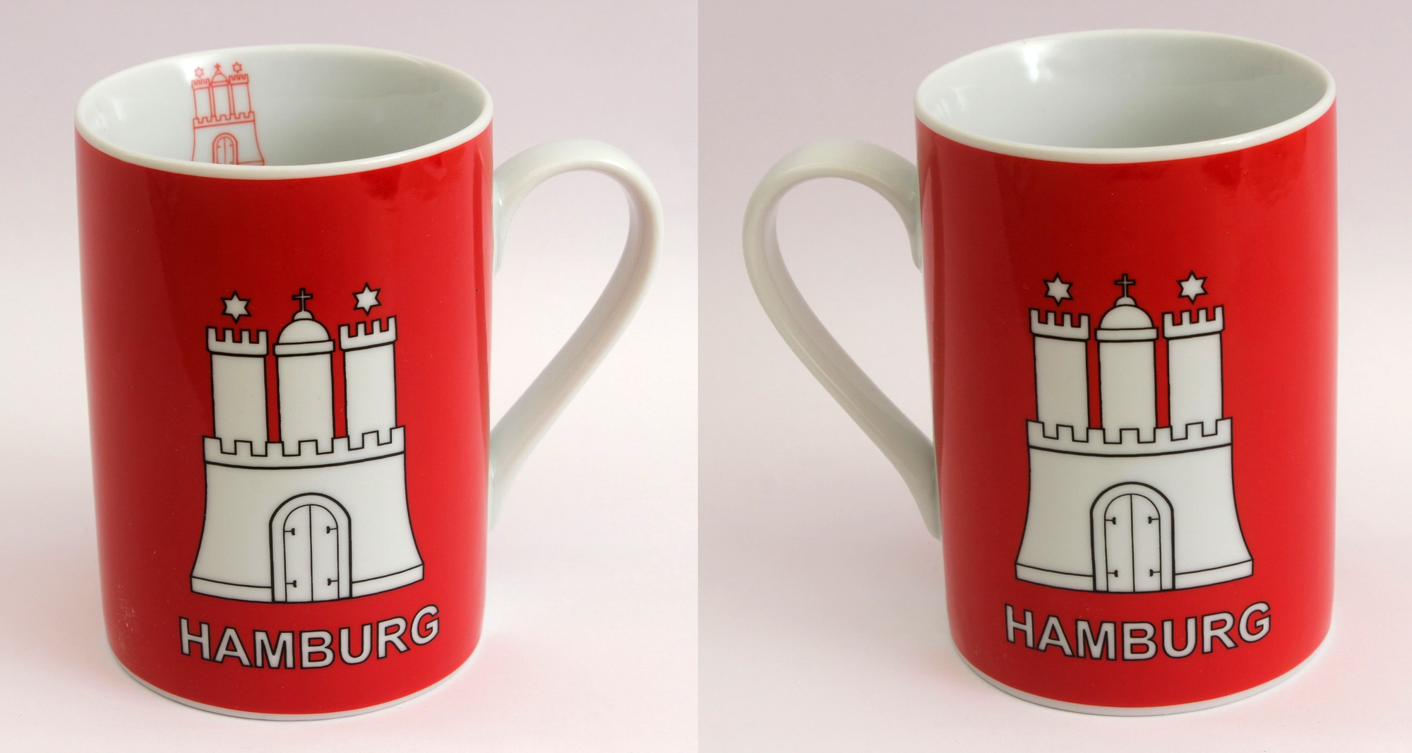 hamburg-kaffeebecher-rot-wappen-1 Hamburg Becher mit Hamburger Wappen Kaffeebecher Kaffeetasse Kaffee Pott