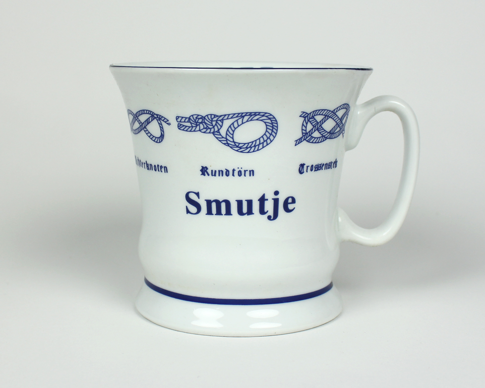 Smutje_hoch Knotenbecher Smutje mit Seemannsknoten hoch Kaffeebecher Kaffeetasse Kaffee Pott