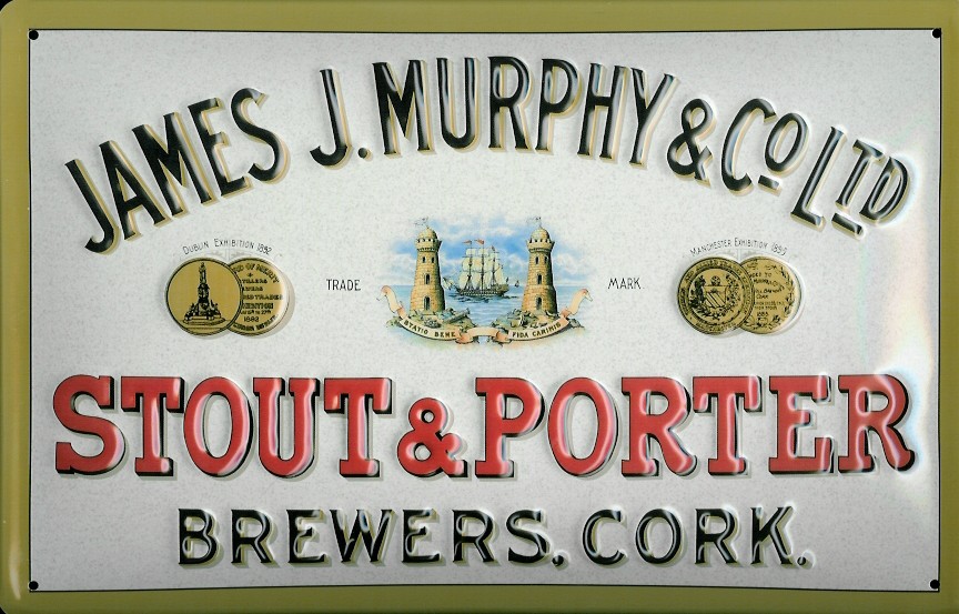 Blechschild Murphy Stout and Porter Brewers Cork retro Bier Schild Werbeschild