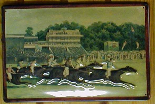 a592a Blechschild Ascott Pferderennen Eclipse Stake Schild retro Werbeschild Nostalgieschild