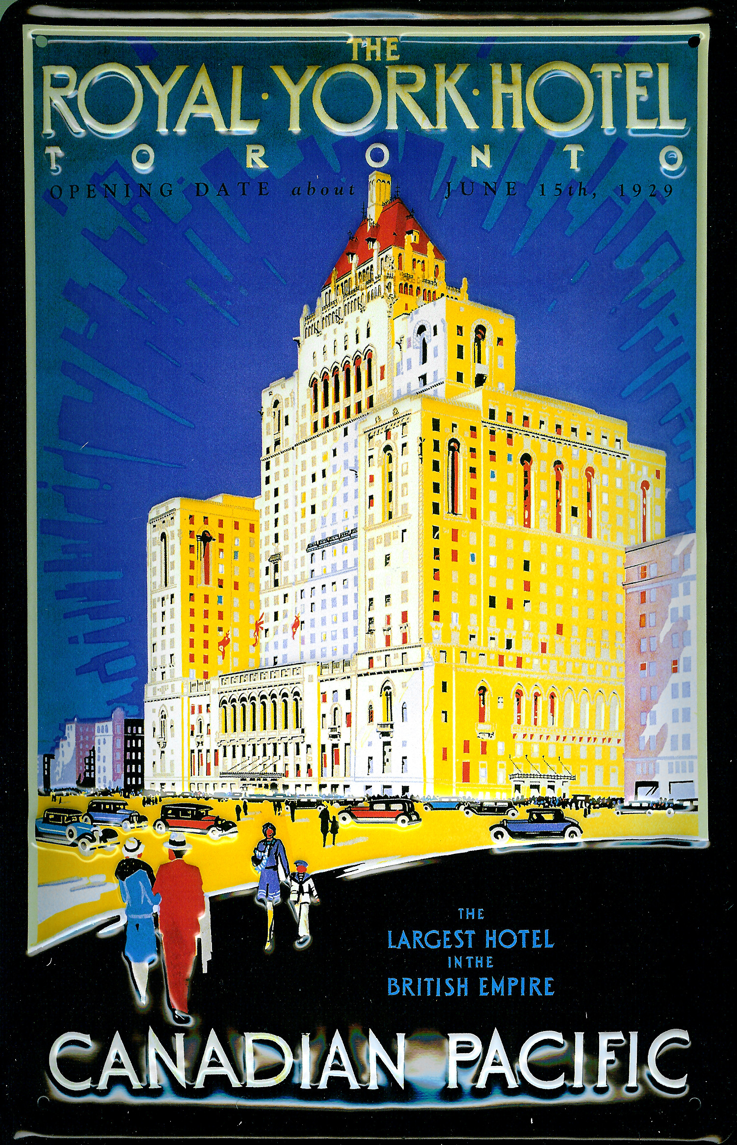 Blechschild Nostalgieschild Canadian Pacific Royal York Hotel Toronto