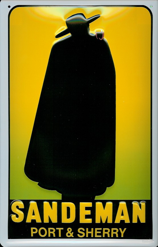 Blechschild Sandeman Port & Sherry retro Schild Nostalgieschild