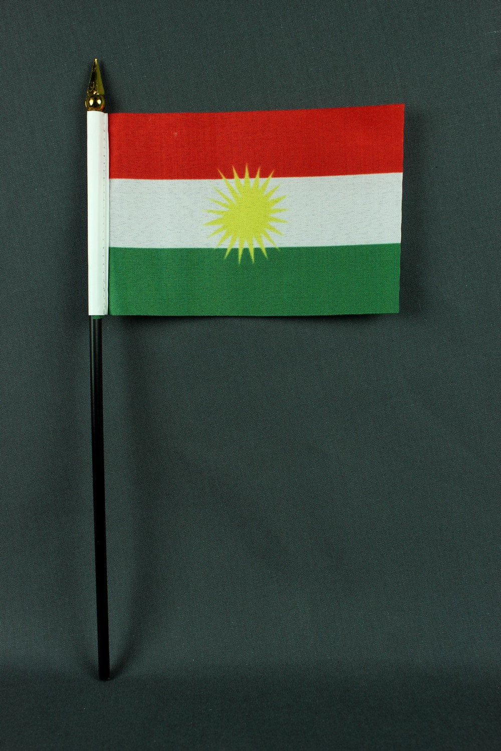 Kleine Tischflagge Kurdistan 10x15 cm optional mit Tischfähnchenständer