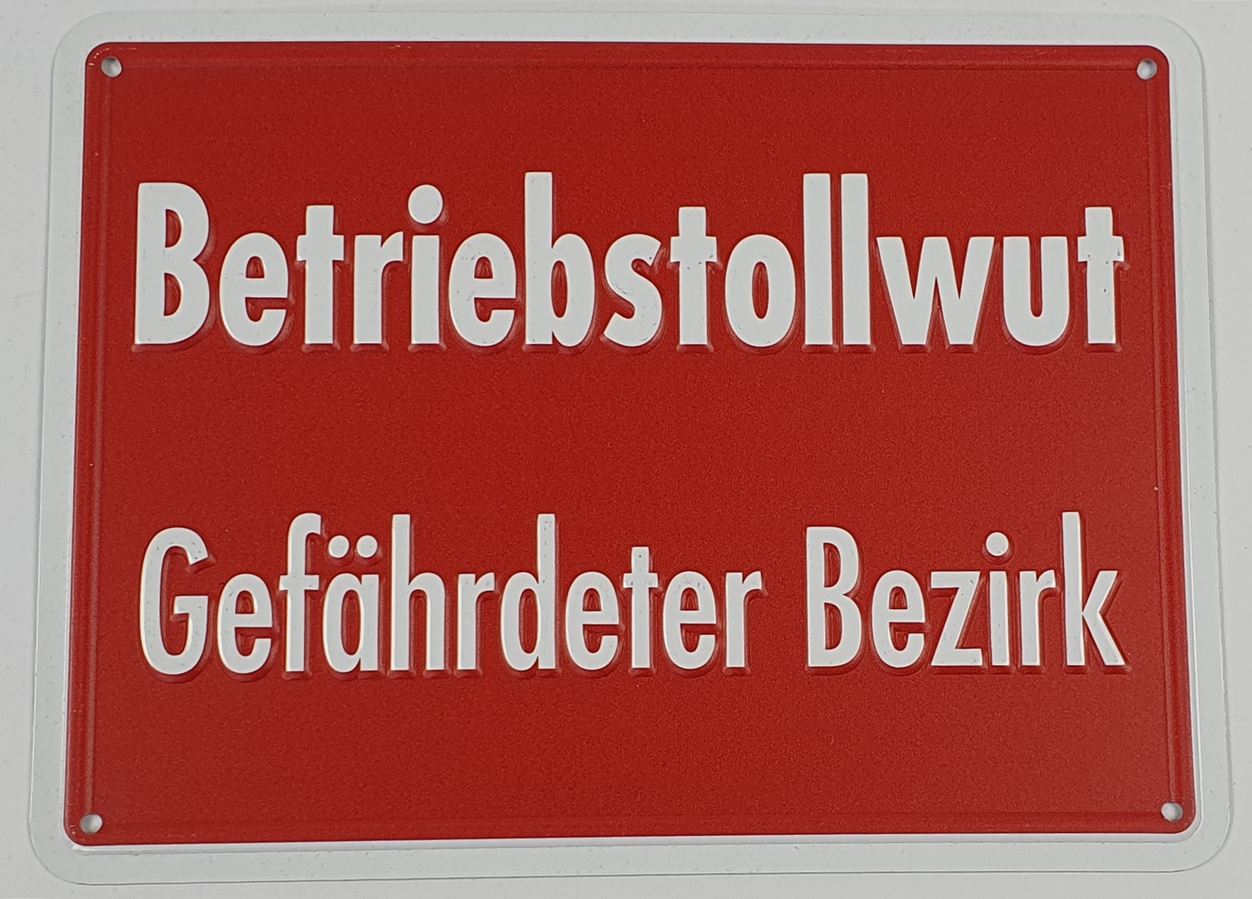 schild-betriebstollwut Aluminium Schild Betriebstollwut Alu Humor Metallschild