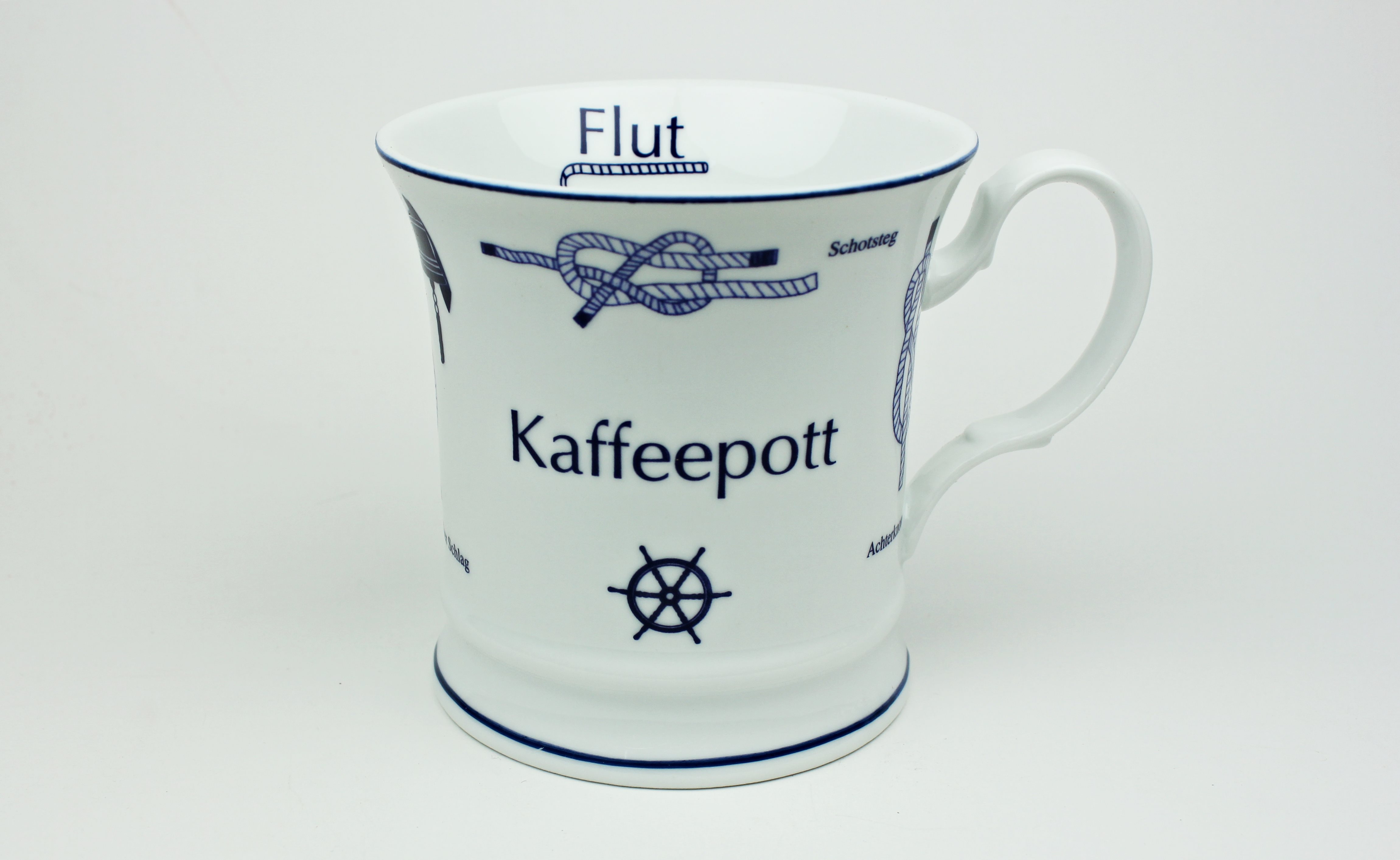 Kaffeepott-hoch Knotenbecher Kaffeepott mit Seemannsknoten hoch Souvenir Teetasse Tee Becher Andenken