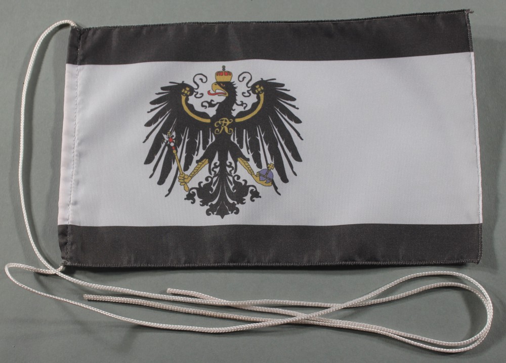 Tischflagge Preussen Königreich 25x15 cm optional mit Holz- oder Chromständer Tischfahne Tischfähnch