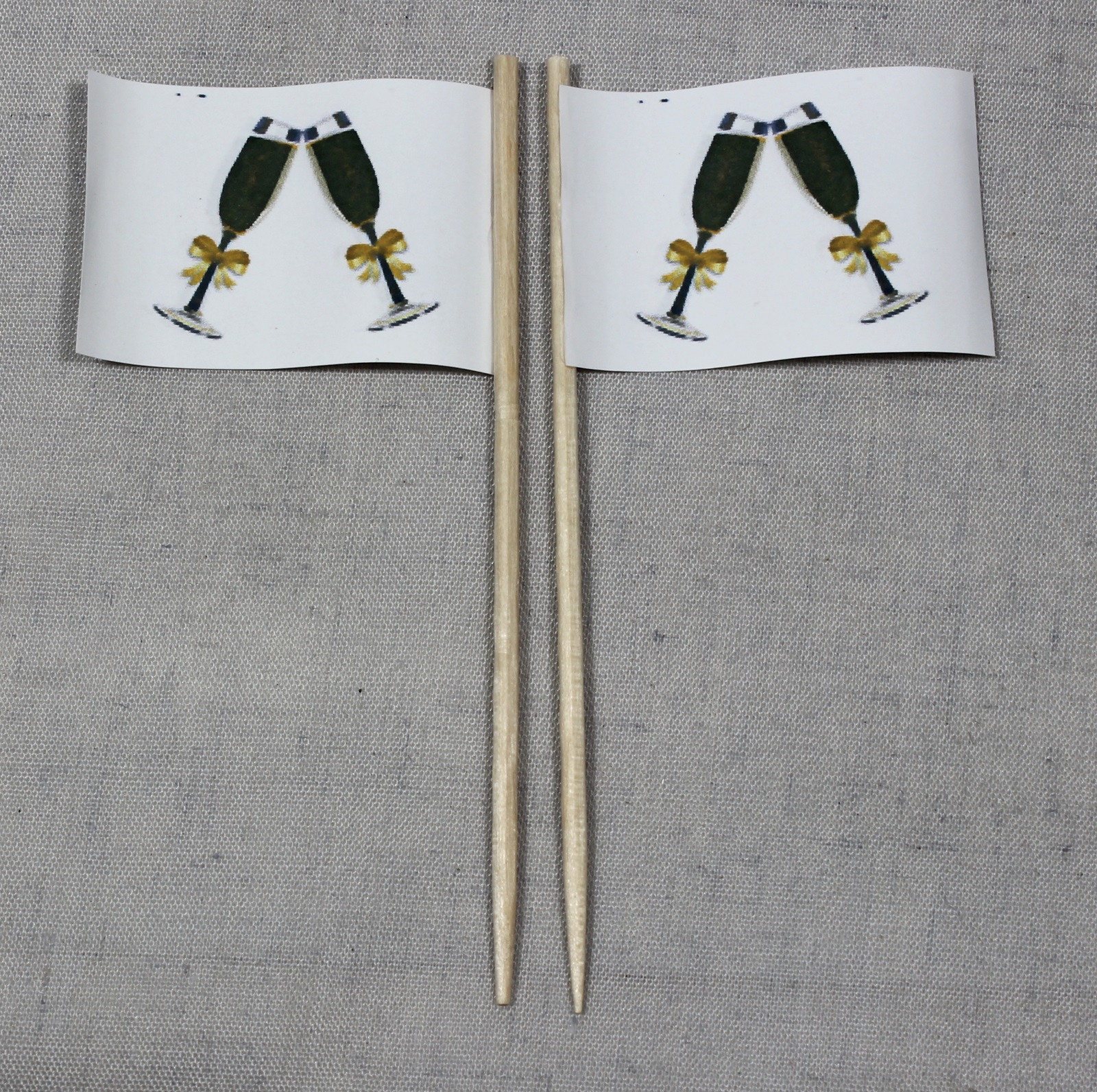 deko-picker-weinglas Party-Picker Flagge Champagner Sekt Glas Papierfähnchen in Spitzenqualität 50 Stück Beutel