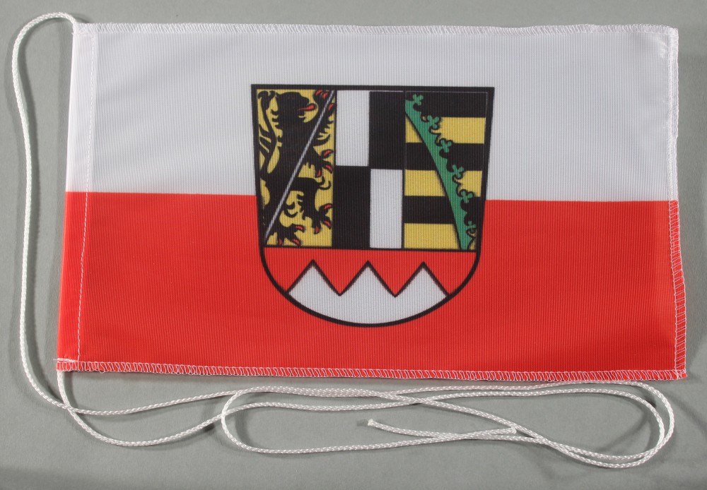 Tischflagge Oberfranken Franken 25x15 cm optional mit Holz- oder Chromständer Tischfahne Tischfähnch