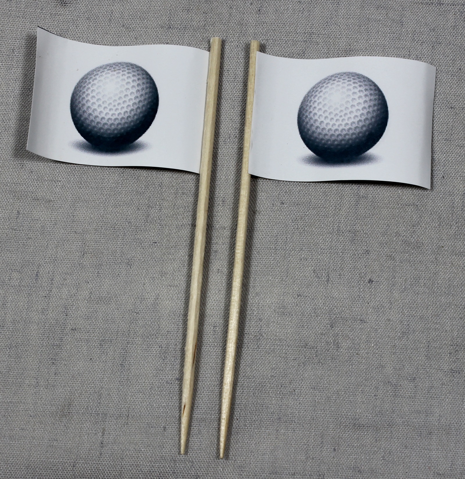 deko-picker-golfball Party-Picker Flagge Golfball Golf Papierfähnchen in Spitzenqualität 50 Stück Beutel