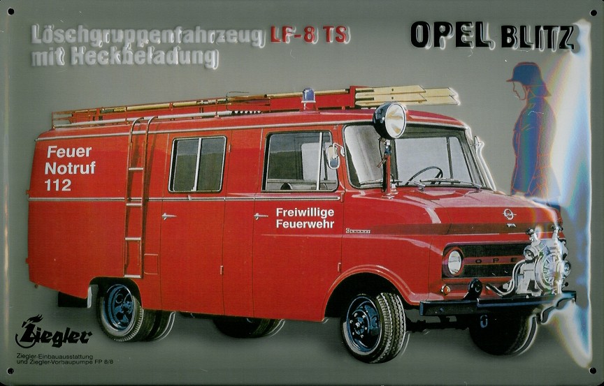 opel-blitz-feuerwehr-auto-blechschild-aa822