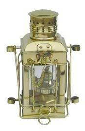 Cargo-Lampe-Petroleum Cargo-Lampe Schiffslampe 25cm Messing Petroleumbrenner