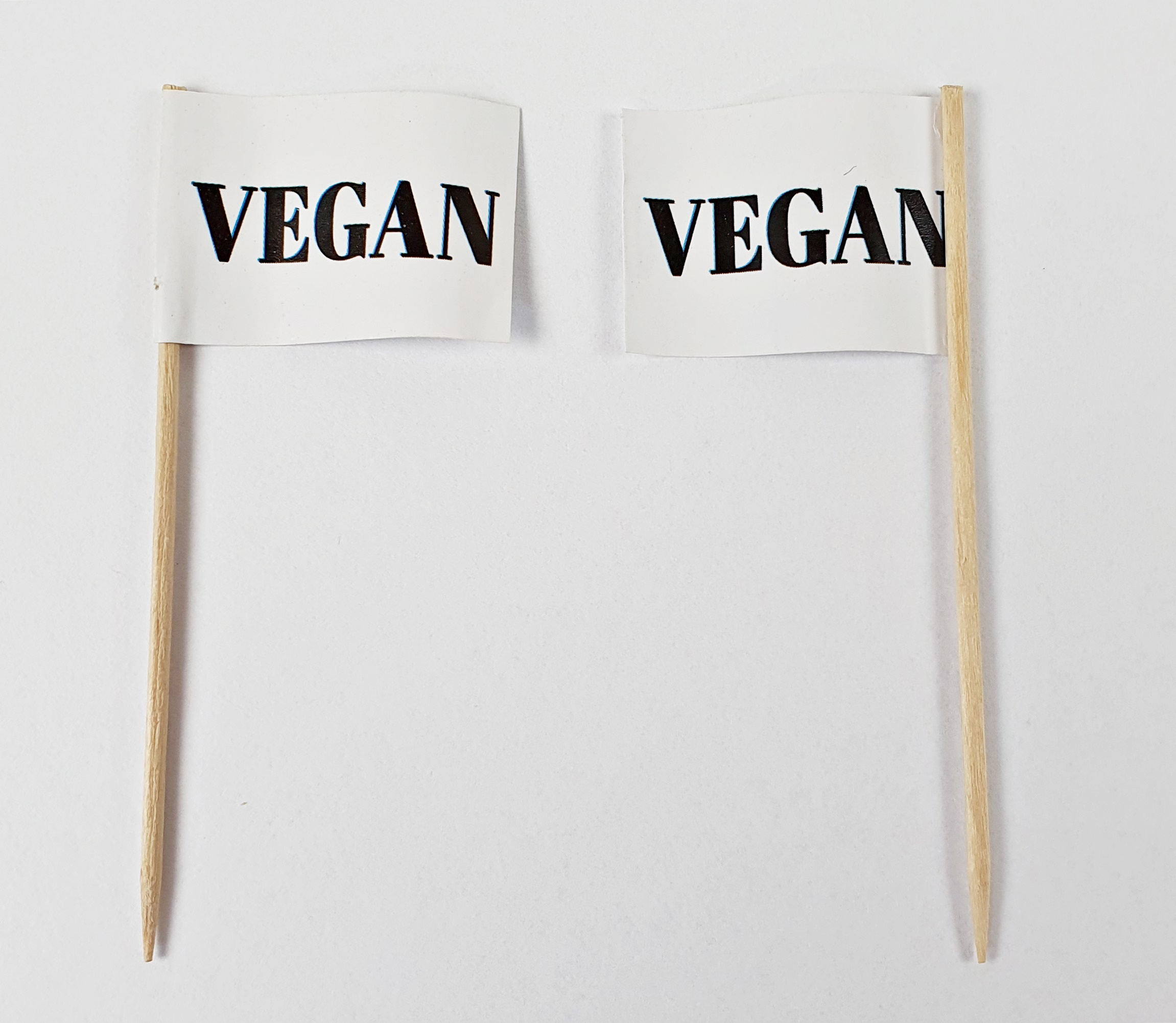 Party-Picker Flagge Vegan schwarz weiß Papierfähnchen in Spitzenqualität 50 Stück Beutel