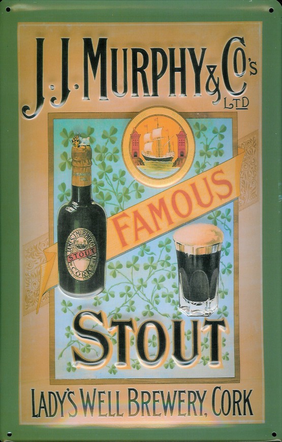 Blechschild Murphy & Co. Famous Stout Bier Schild nostalgisches Werbeschild
