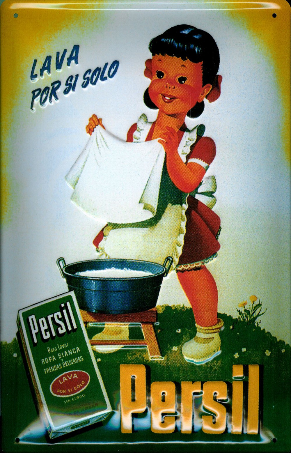Blechschild Persil Lava por si solo Nostalgieschild Retro Reklame Schild