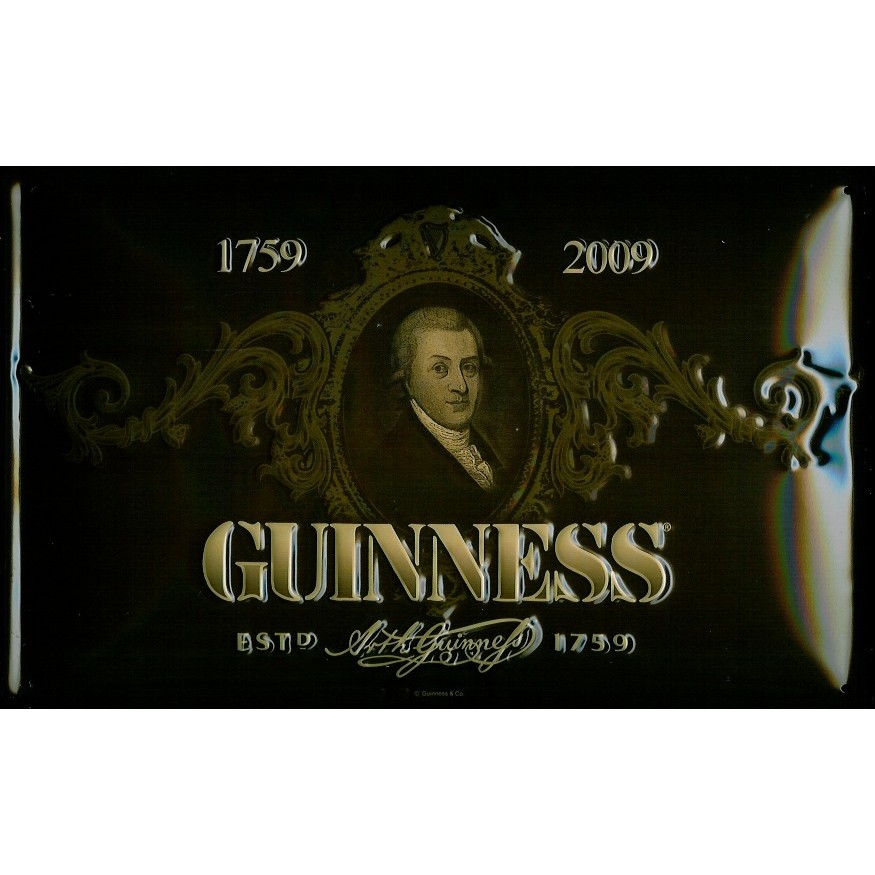 Blechschild Guinness Portrait Bier Schild Kneipenschild