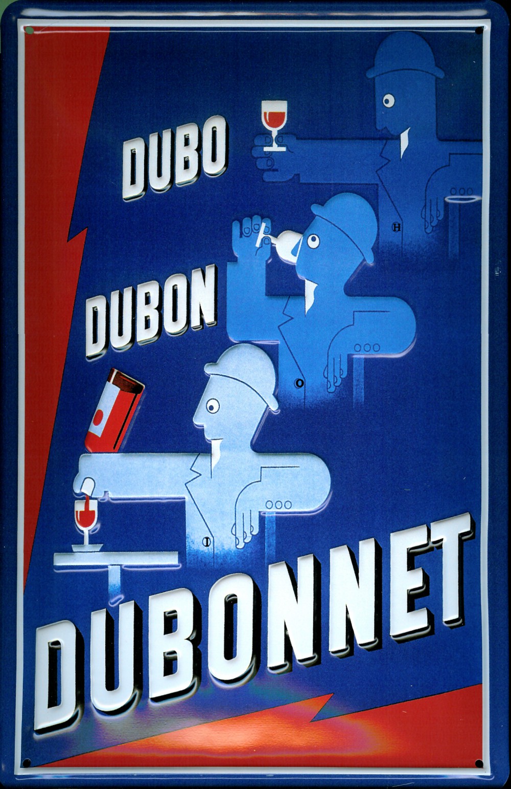 dubonnet-blau-blechschild Blechschild Dubonnet Aperitif Vermouth Schild Kneipenschild Nostalgieschild