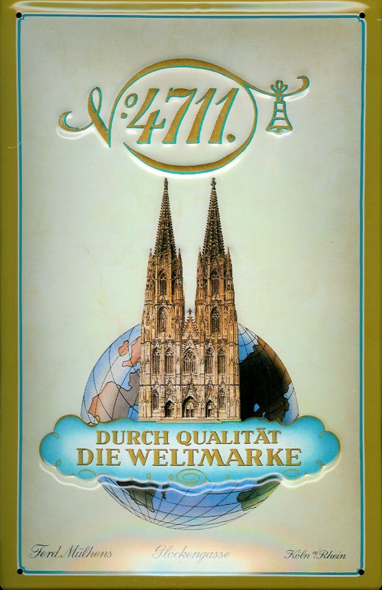 B059-4711-Weltmarke Blechschild 4711 Durch Qualität Die Weltmarke Kosmetik kölnisch Wasser Schild Parfum Werbeschild
