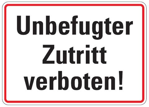 Kein Zutritt für Unbefugte: Warn- und Hinweisschild in Gelb/Schwarz Kein Zutritt für Unbefugte: Warn- und Hinweisschild in Gelb/Schwarz