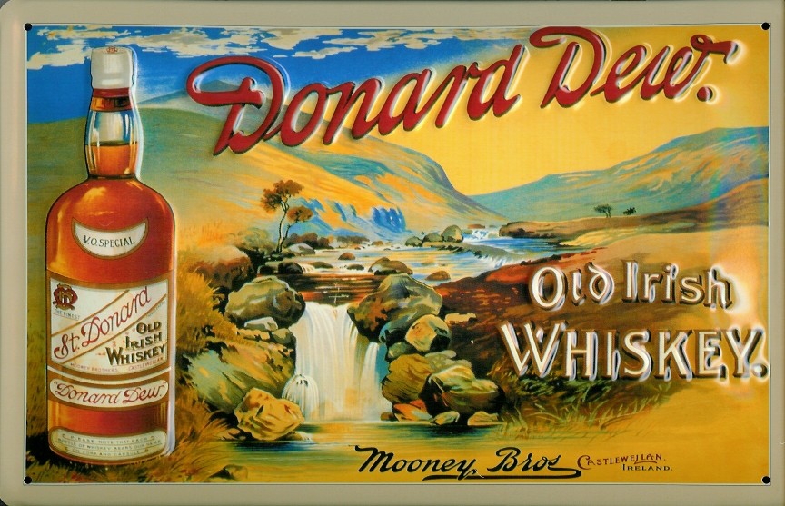 B078-Donard-Dew Blechschild Donard Dew Old Irish Whiskey retro Schild Kneipenschild