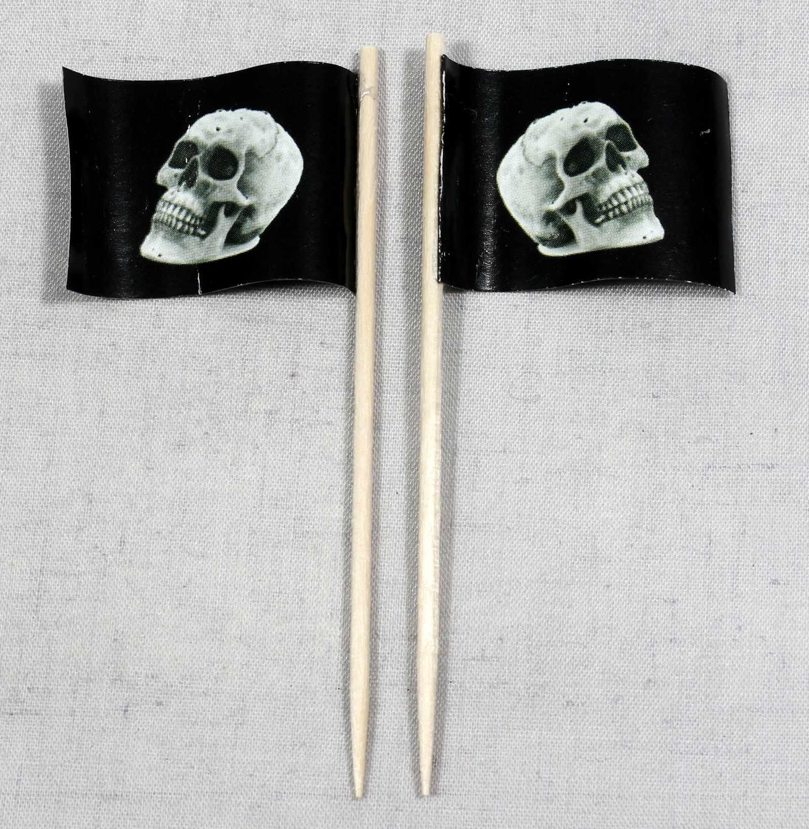 deko-picker-halloween-totenkopf Party-Picker Flagge Halloween Totenkopf Papierfähnchen in Spitzenqualität 50 Stück Beutel