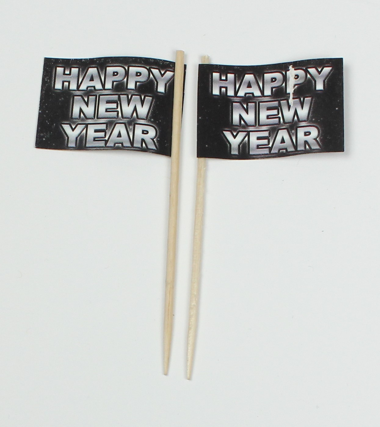 IMG_8508 Party-Picker Flagge Happy New Year Silvester Frohes neues Jahr Papierfähnchen in Spitzenqualität 50