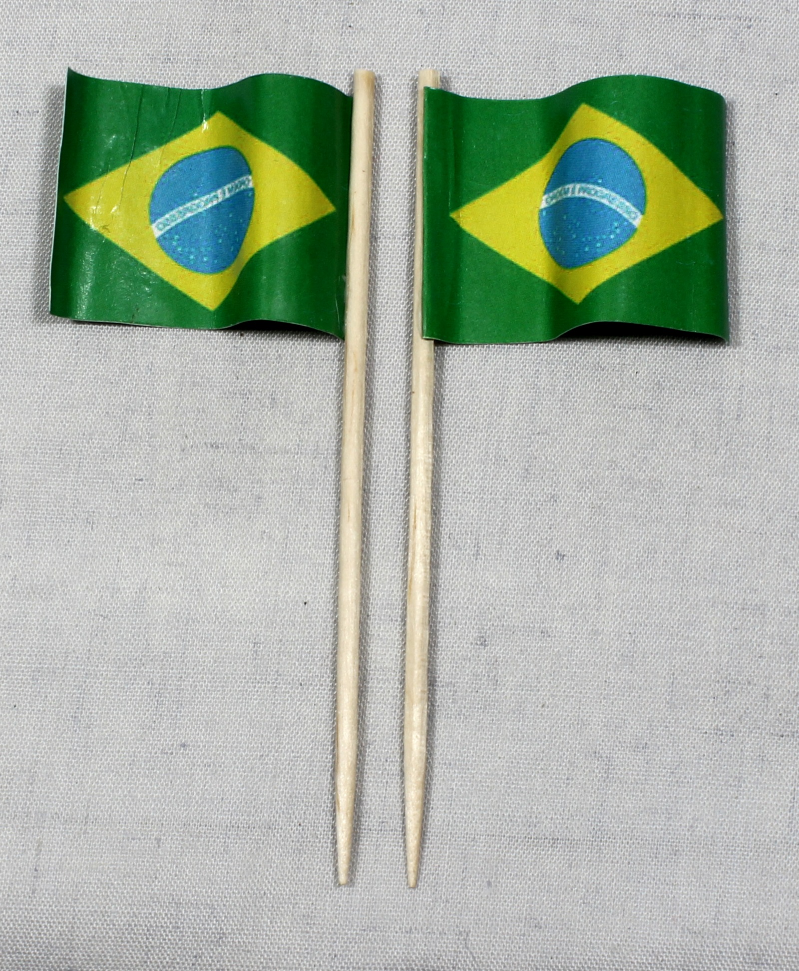deko-picker-brasilien Party-Picker Flagge Brasilien Papierfähnchen in Spitzenqualität 50 Stück Beutel