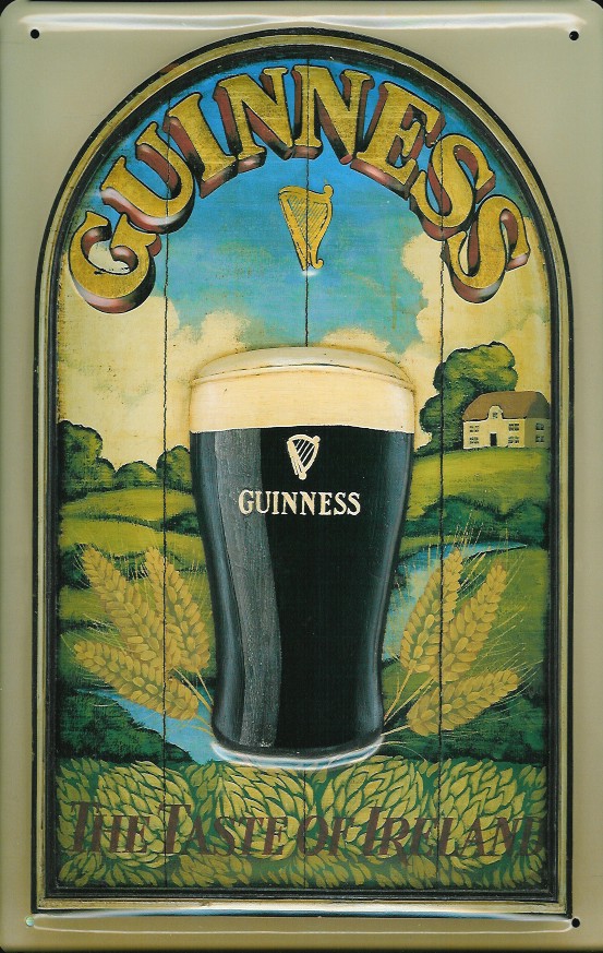 Blechschild Guinness Bier Taste of Ireland Beer Nostalgie Werbeschild Schild