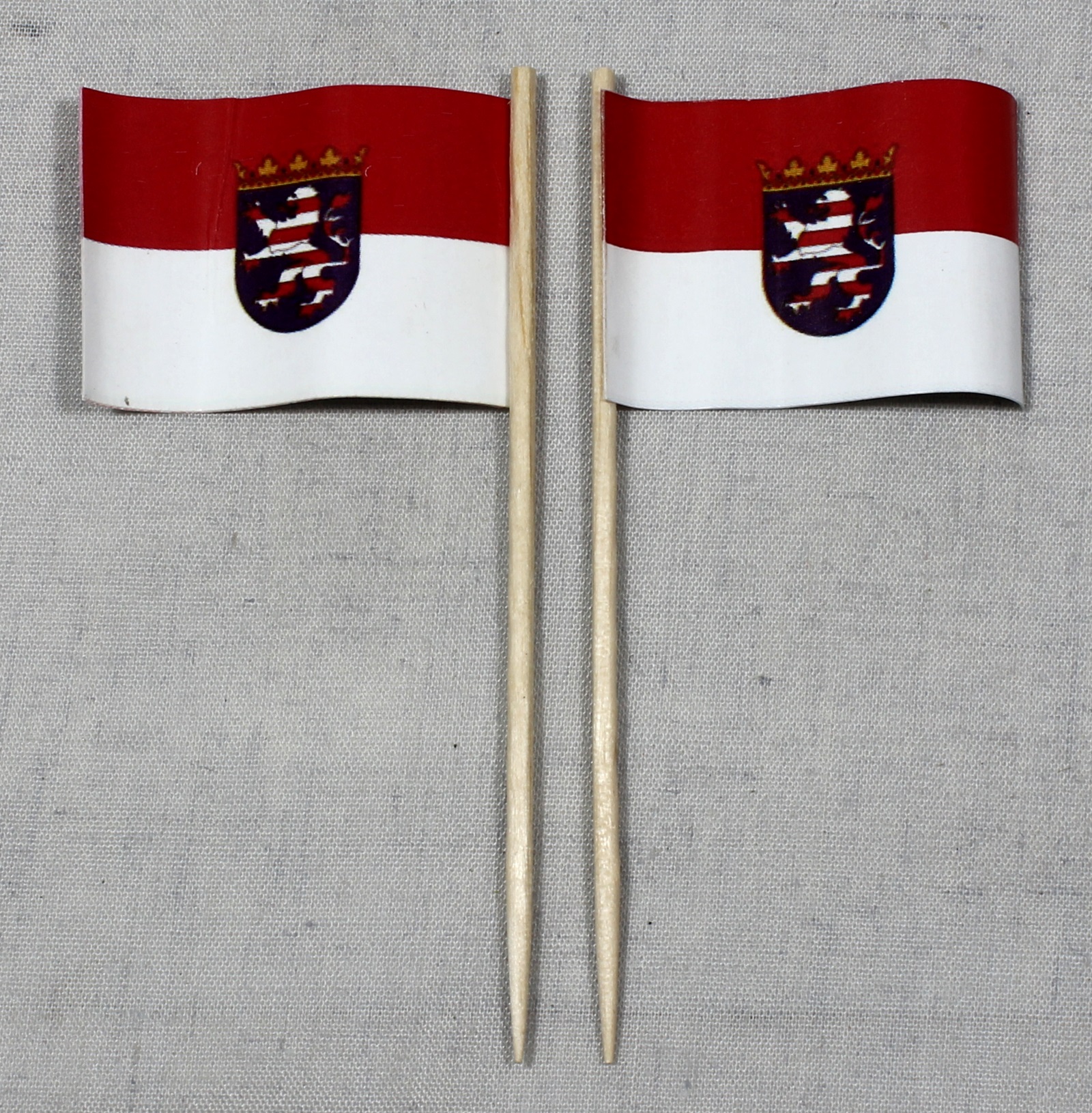 Party-Picker Flagge Hessen Papierfähnchen in Spitzenqualität 50 Stück Beutel