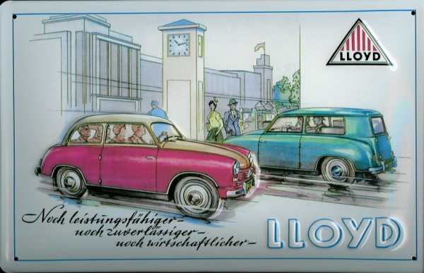 Blechschild Lloyd Auto Nostalgieschild Schild