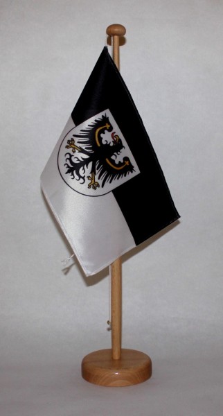 Tischflagge Ostpreußen Ostpreussen 25x15 cm optional mit Holz- oder Chromständer Tischfahne Tischfäh