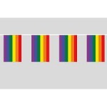Regenbogen Flaggenkette 6 Meter / 8 Flagge Fahne