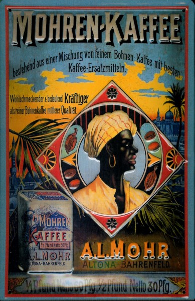 Blechschild Mohren Kaffee Mohr Hamburg Bahrenfeld Schild Nostalgieschild