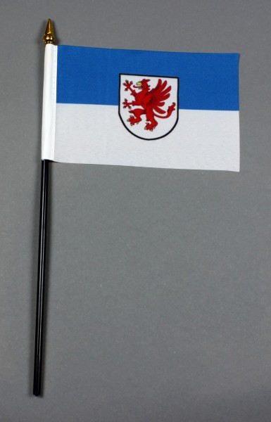 Kleine Tischflagge Vorpommern 10x15 cm optional mit Tischfähnchenständer