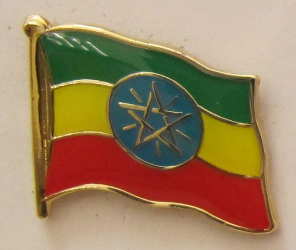 Aethiopien Pin Anstecker Flagge Fahne Nationalflagge