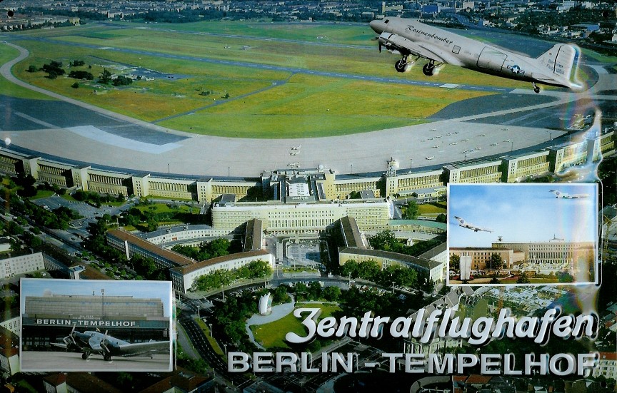 Blechschild Flughafen Berlin Tempelhof Zentralflughafen Airport Schild Nostalgie