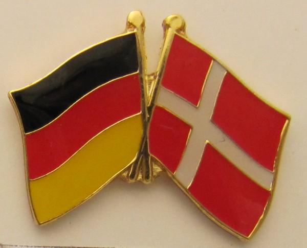 Dänemark / Deutschland Freundschafts Pin Anstecker Flagge Fahne Nationalflagge