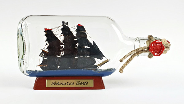 Schwarze Perle Buddelschiff 375 ml Flaschenschiff Piratenschiff